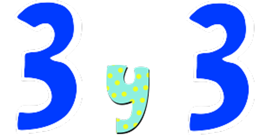 tres y tres